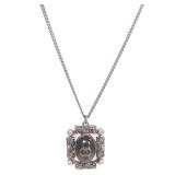 Chanel CC Silver Black Necklace