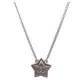 Chanel CC Silver Gray Necklace