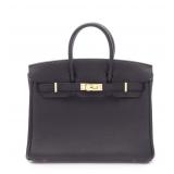 Hermes Birkin 25 Black Gold