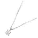 Tiffany Solitaire Diamond PT950 Necklace