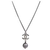 Chanel CC Black Metal Necklace
