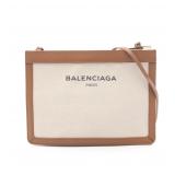 Balenciaga Navy Pochette Ivory