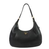 Prada Calfskin Shoulder Bag Black