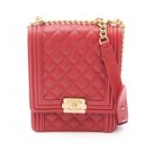 Chanel Boy Matelasse Red