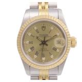 Tudor Princess Oysterdate K18 SS Diamond