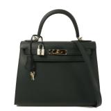 Hermes Kelly 28 Sombrero Bag Plomb