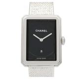 Chanel Boy Friend Tweed Quartz SS Black