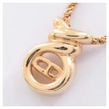 Dior CD Logo Gold Plated Necklace