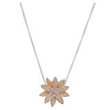 Diamond Necklace Tri-Color 18K Gold