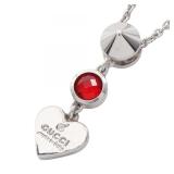 Gucci Heart SV925 Silver Red Necklace