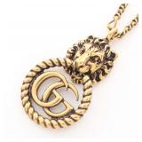 Gucci Lion Head GP Necklace