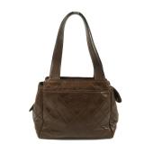 Chanel Vintage Lambskin Handbag Brown