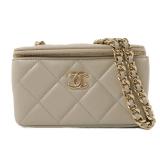 Chanel Vanity Case Chain Bag Grey
