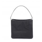 Prada Metal Handle Handbag Black