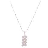 Diamond Necklace 18K White Gold Silver