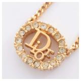 Dior Logo GP Rhinestone Necklace
