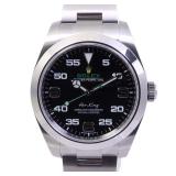 Rolex Air King Auto SS Black