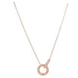 Cartier Love Paved Pink Gold Necklace