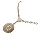 Fendi Identification Pendant Necklace Gold