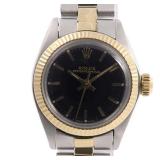 Rolex Oyster Perpetual SS K18 YG Black