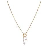 Diamond Necklace 18K Yellow White Gold