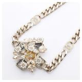 Chanel GP Pearl Rhinestone Necklace