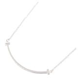 Tiffany T Smile Small K18WG Necklace