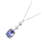 K18WG Tanzanite Diamond Necklace