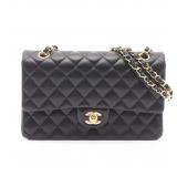 Chanel Double Flap Black Gold
