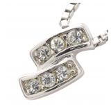 Givenchy Rhinestone Silver Necklace