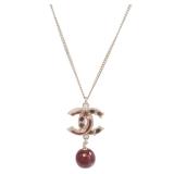 Chanel CC Gold Metal Necklace