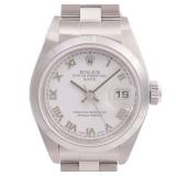 Rolex Oyster Perpetual Date Auto SS White