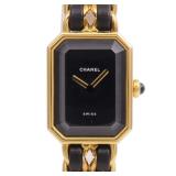 Chanel Premiere L Quartz Gold Plated Black