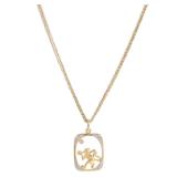 Diamond Necklace 18K Yellow White Gold