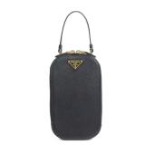 Prada 1DH030 Saffiano Phone Pouch Black