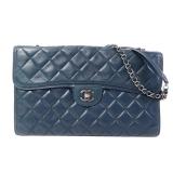 Chanel Calfskin Shoulder Bag Green
