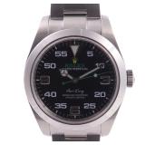 Rolex Air King Auto SS Black
