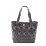 Chanel Wild Stitch Tote Black
