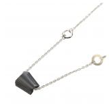 Hermes Crochet Horn Leather Necklace