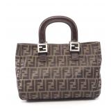 Fendi Zucca Tote Brown
