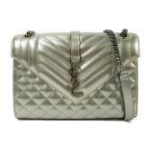Saint Laurent Envelope Medium Bag Silver