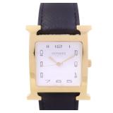 Hermes H Watch Quartz SS Black