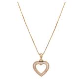 Diamond Necklace 18K 14K Yellow Gold