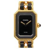 Chanel Premiere S Quartz Gold Plated Black