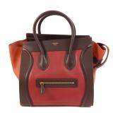 Celine Mini Luggage Red Brown