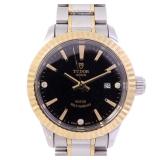 Tudor Style Auto SS K18 YG Black