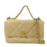 Chanel 19 Small 2-Way Chain Bag Beige