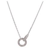 Cartier Love Diamond White Gold Necklace