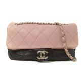 Chanel Lambskin Chain Shoulder Bag Pink/Purple