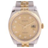 Rolex Datejust Auto K18 YG SS Diamond
